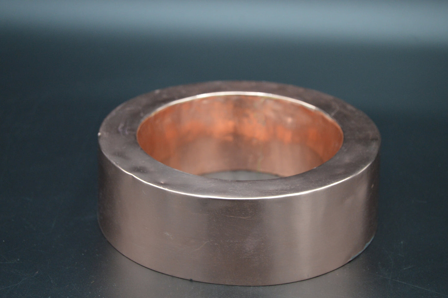 Copper Mold Mold Mold All Copper Copper Moule à Anneau Cake Blancmange Jello Ring Mold Dark TIn Lined Solid Copper Marked AG