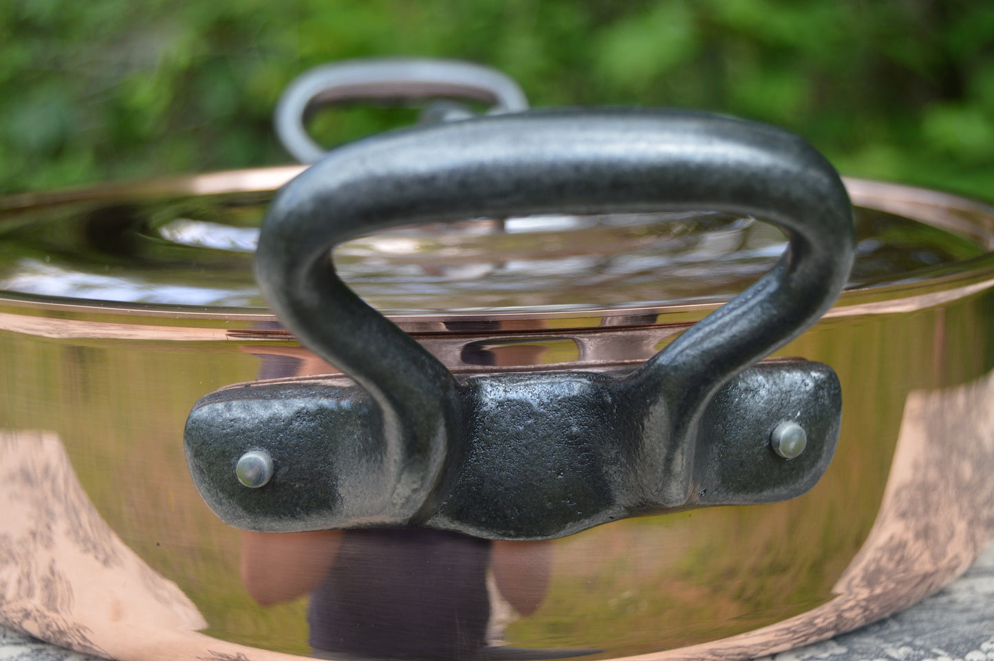 New NKC Copper 28cm Rondeau 28 cm 11" Big NKC Saute Two Handle Casserole Cuivre Traditionally Made Tin lined New Normandy Kitchen Copper