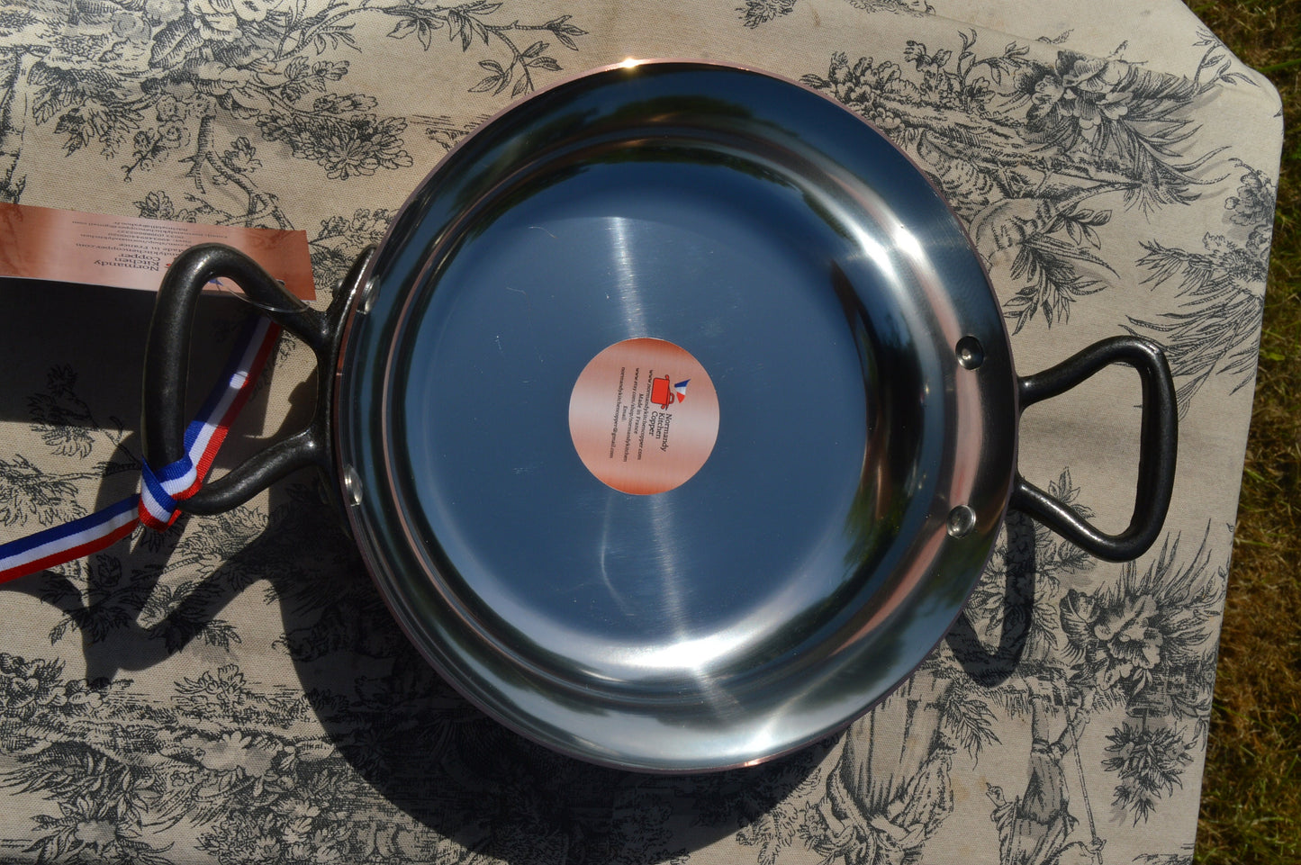 New NKC Copper Au Gratin Pan: Tin Lined Saute Roasting Dish 20cm 8 inch
