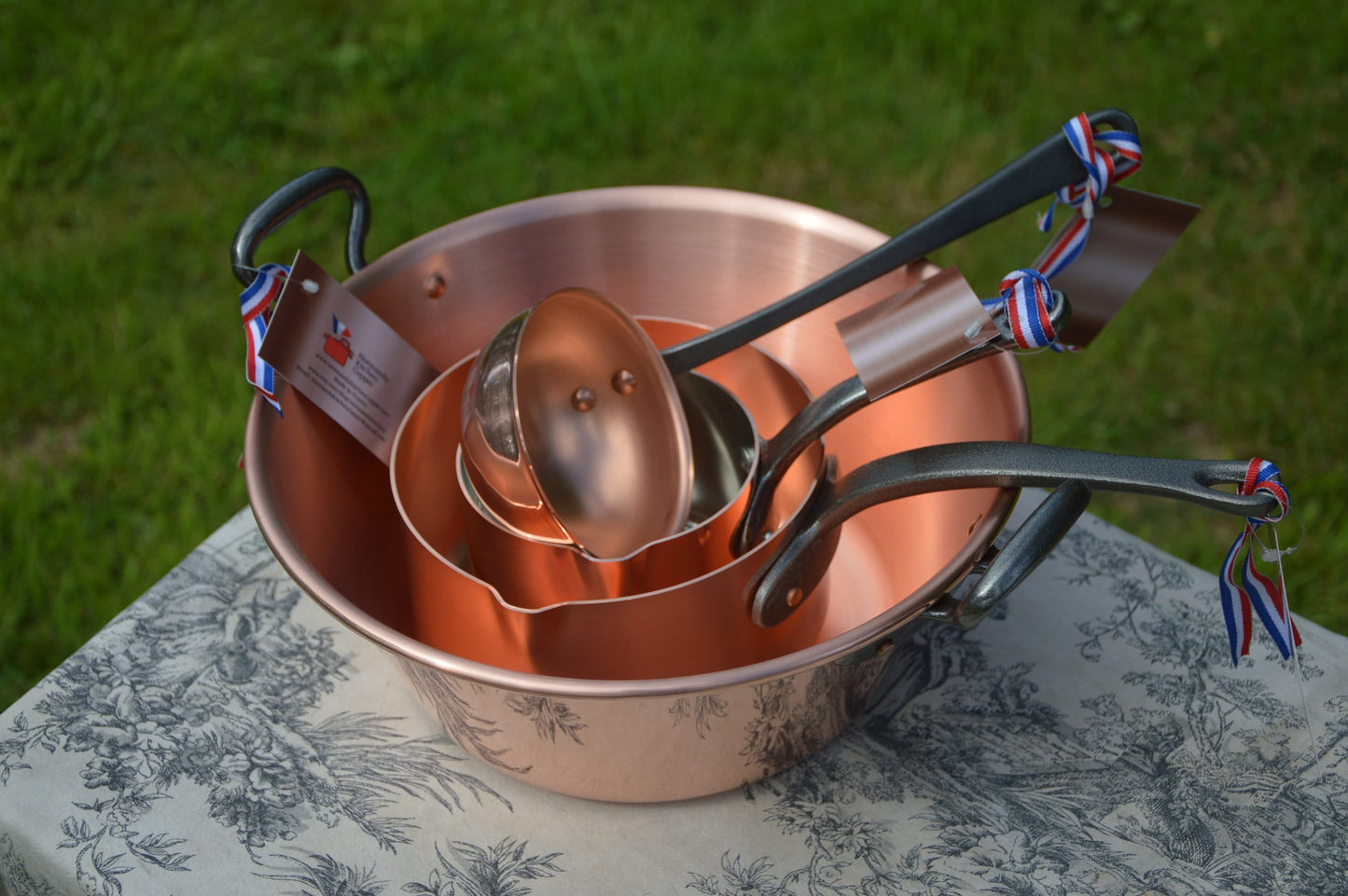 NKC Copper Pâtissier Set: Jam Pan, Sugar or Caramel Pan, Ladle - Normandy Kitchen New NKC Copper