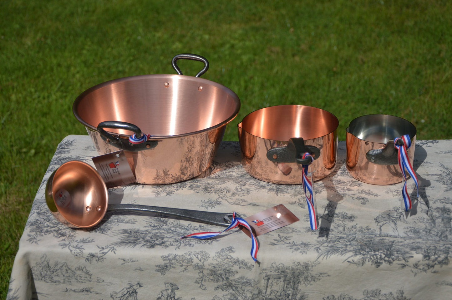 NKC Copper Pâtissier Set: Jam Pan, Sugar or Caramel Pan, Ladle - Normandy Kitchen New NKC Copper