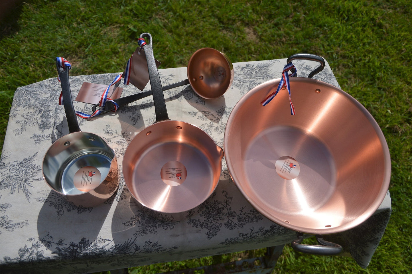 NKC Copper Pâtissier Set: Jam Pan, Sugar or Caramel Pan, Ladle - Normandy Kitchen New NKC Copper
