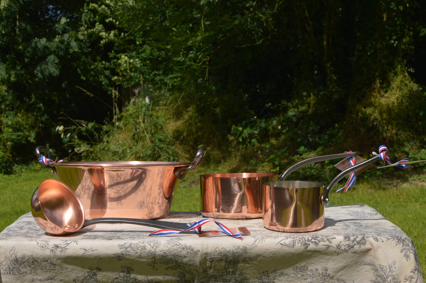 NKC Copper Pâtissier Set: Jam Pan, Sugar or Caramel Pan, Ladle - Normandy Kitchen New NKC Copper