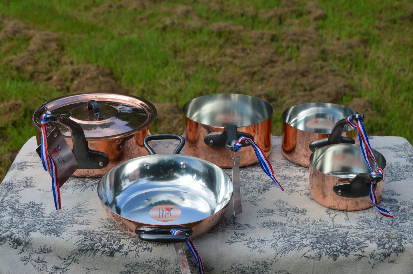 NKC New French Kitchen Set 20 cm Copper Saute and Lid NKC 20cm Round Oven Gratin 12cm 14cm 16cm NKC Saucepans Normandy Kitchen Ideal Set