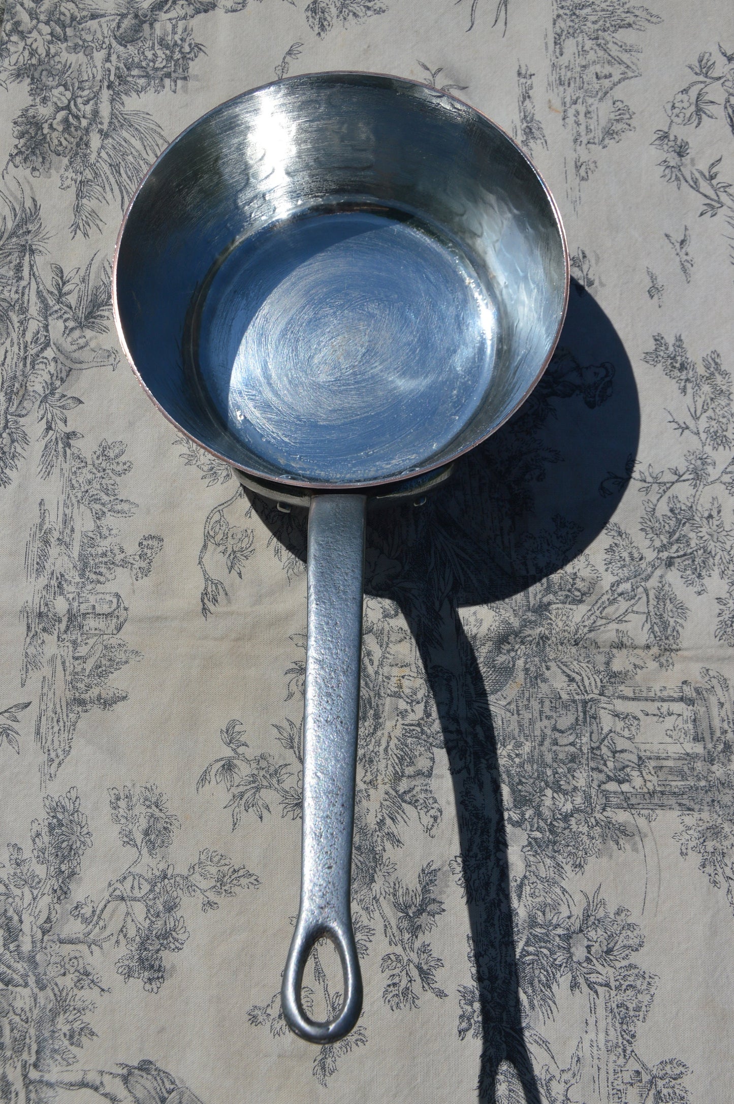 French Copper Saute Pan: Artisan Tin-Lined Windsor, 7" Vintage Cookware