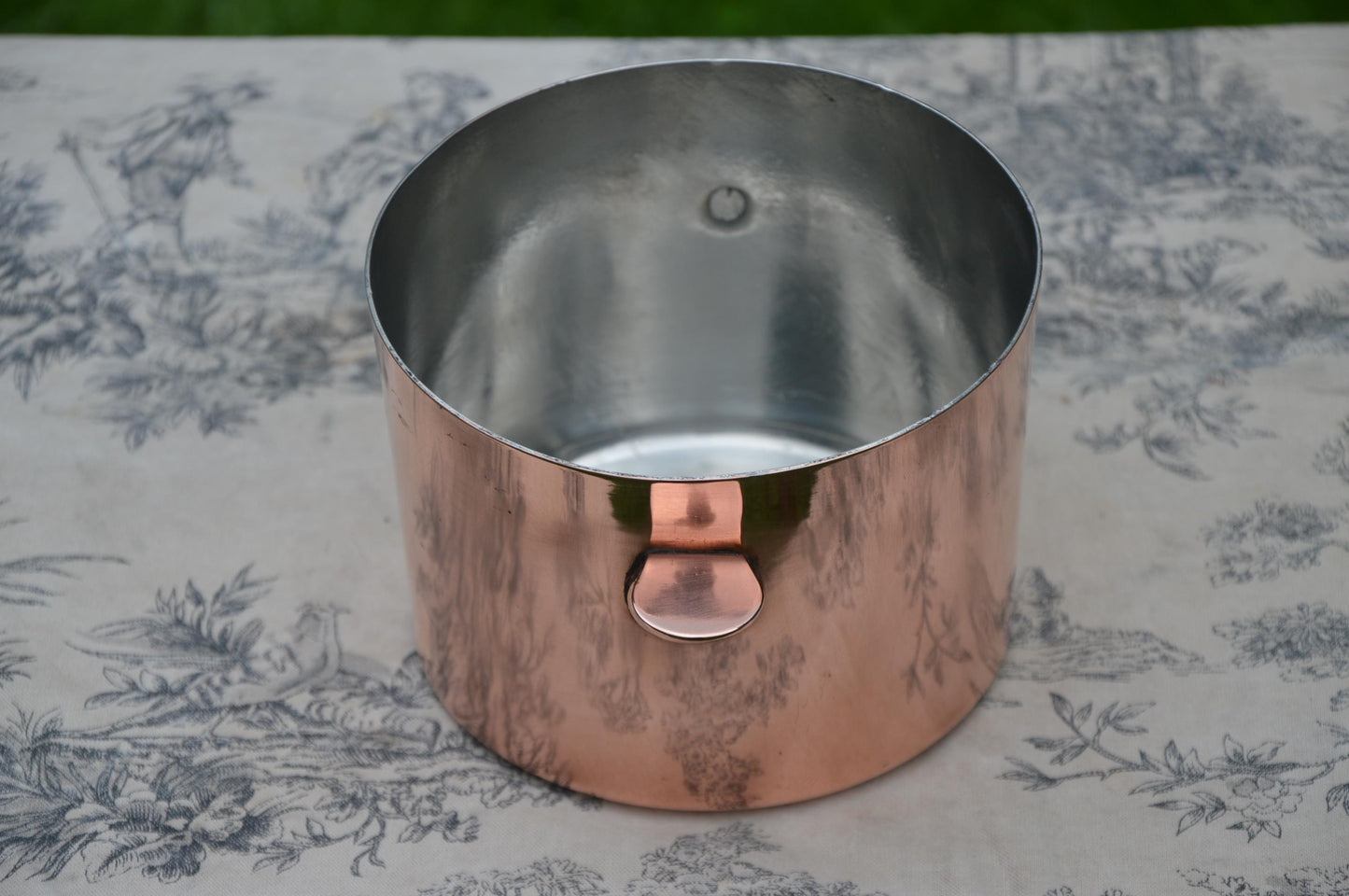 Antique Copper Pan 14cm 5 1/2" Pan Copper Bain Marie Poacher 'Ears' Sauce Poacher Braconnier New Hand Wiped Tin 1.1mm