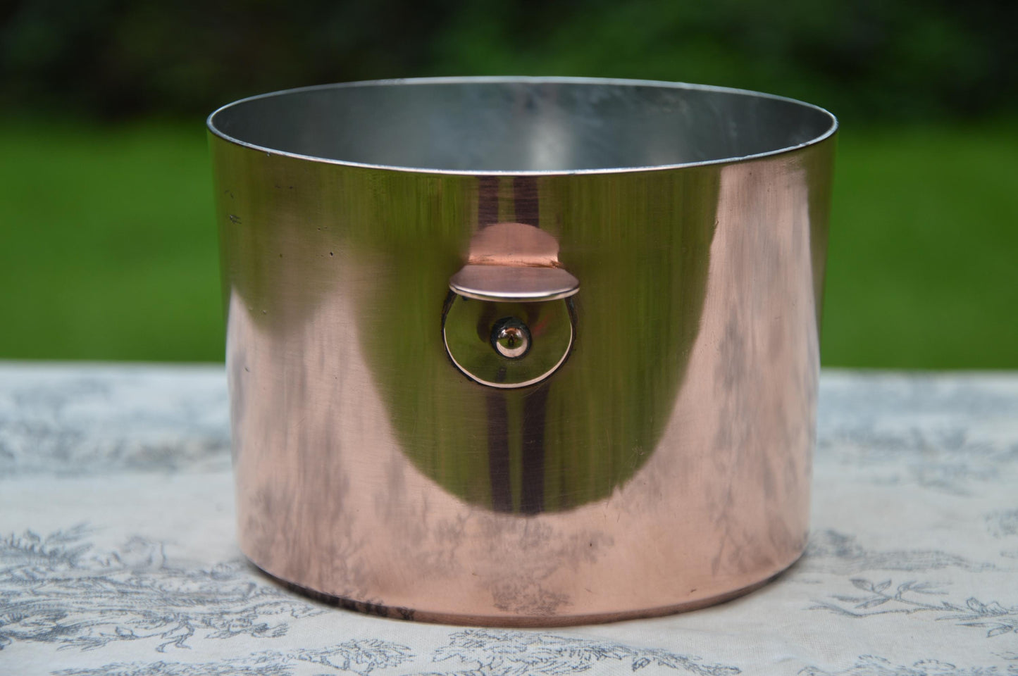 Antique Copper Pan 14cm 5 1/2" Pan Copper Bain Marie Poacher 'Ears' Sauce Poacher Braconnier New Hand Wiped Tin 1.1mm