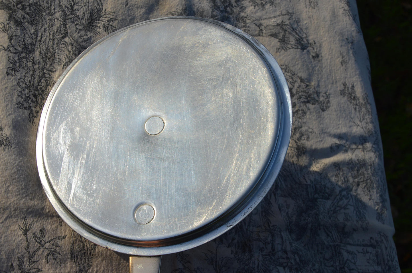 Copper Pan Lid To Fit 18cm Quality New Hand Wiped Tin Lining Proud Copper Rivets Copper Pan Lid Stick Lid Lollipop Lid Bronze Handle Heavy