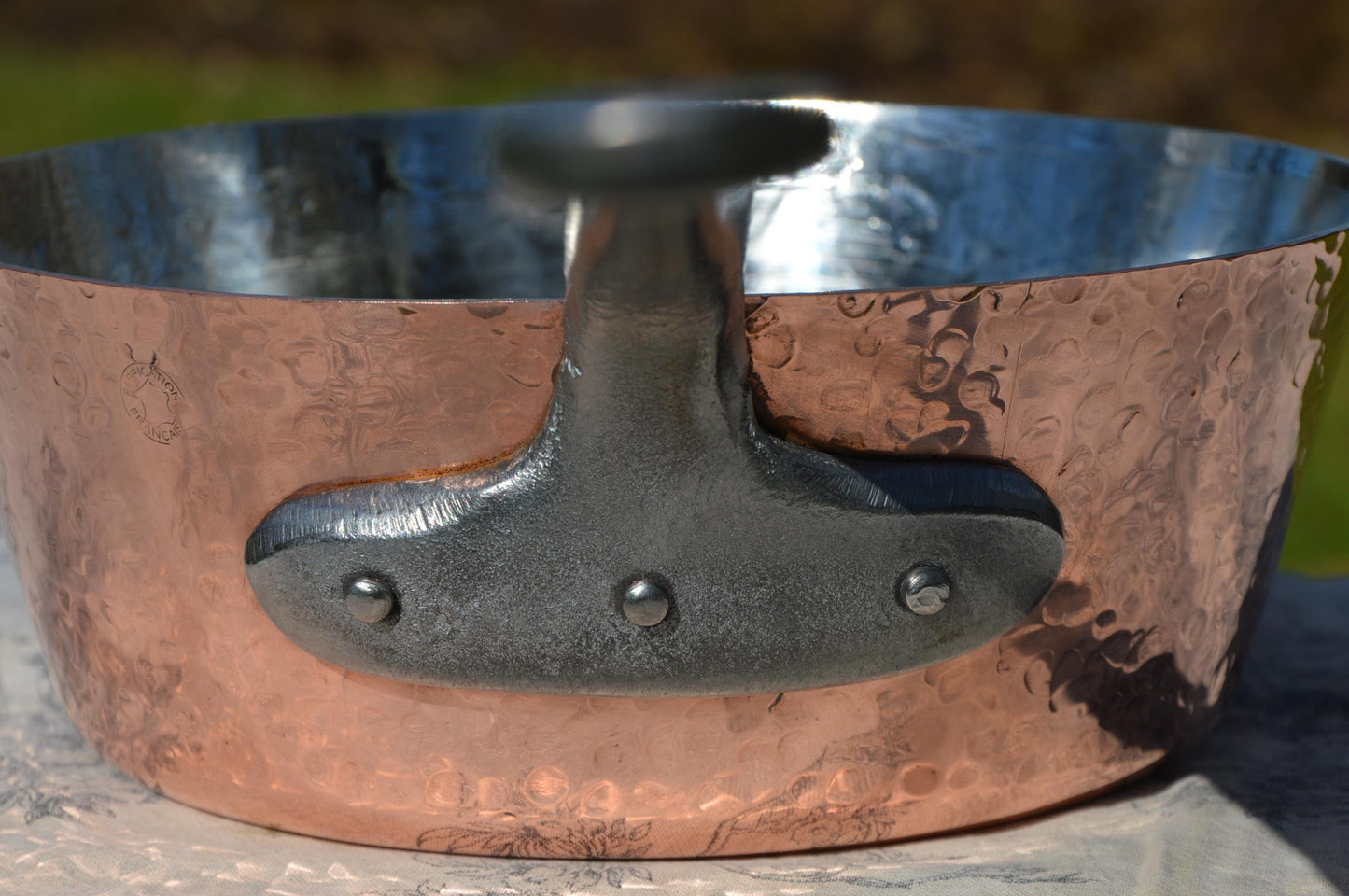 Vintage French Copper 2.1mm Sauteuse Evasee Pan Windsor New Artisan Tin Lined Professional Windsor 8 5/8" 22cm Fabrication Francaise