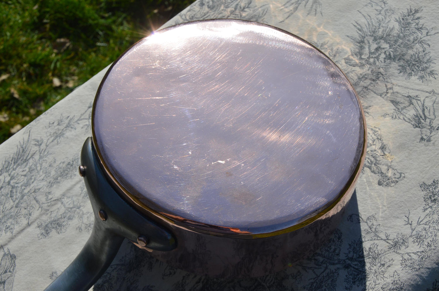 Antique Copper Pan Sauté French Copper Professional Saute Pan 1.3mm New Tin Professional 22cm 8 5/8 inch Classic Beautiful Saute Pan