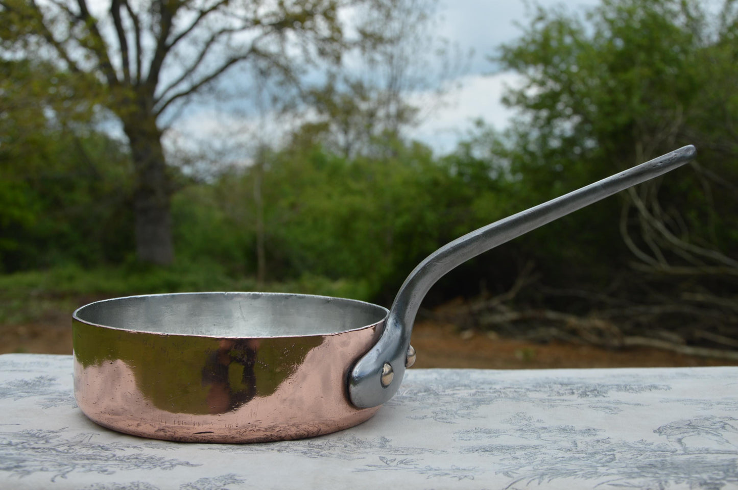 Antique Le Louveteau Copper Sauté Pan 2.6mm: 18cm 7 inches French Kitchenware