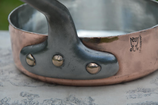 Vintage Copper Saute Le Louveteau 18cm French 2.6mm New In-House Tin Lined Professional Sauté Normandy Kitchen Small 7 Inch Very Well Used