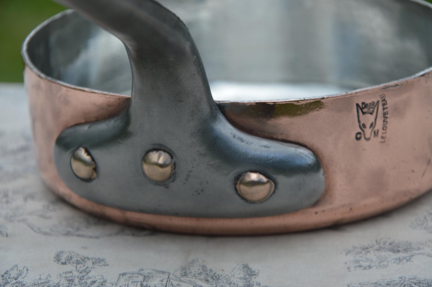 Antique Le Louveteau Copper Sauté Pan 2.6mm: 18cm 7 inches French Kitchenware