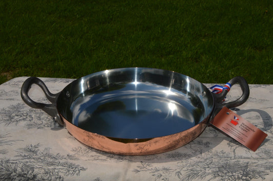 NKC Handmade Copper Au Gratin Pan: 28cm Tin-Lined Roasting Dish