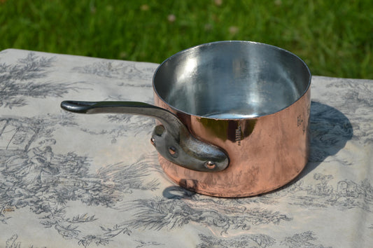 Copper Pan by Paul LEGRY 1.8mm 15cm 6" Pan Marked LEGRY Antique Copper Saucepan Artisan Maker Hotel Ware Pot New In-House Hand Wiped Tin