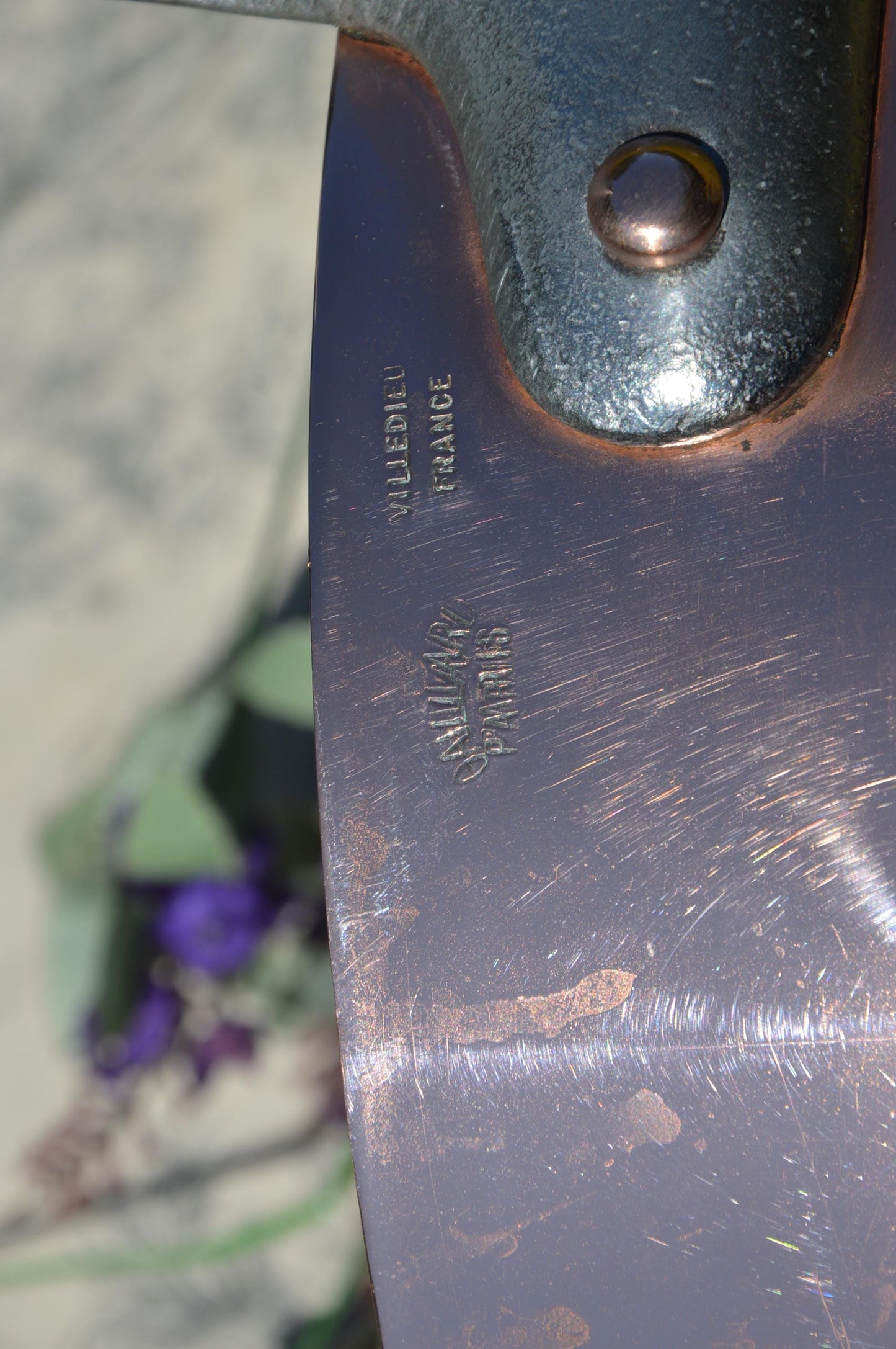 Antique Copper Gaillard Sauté Pan: 24cm 9 1/2inch French Cookware, Hand-Tinned 2.8mm