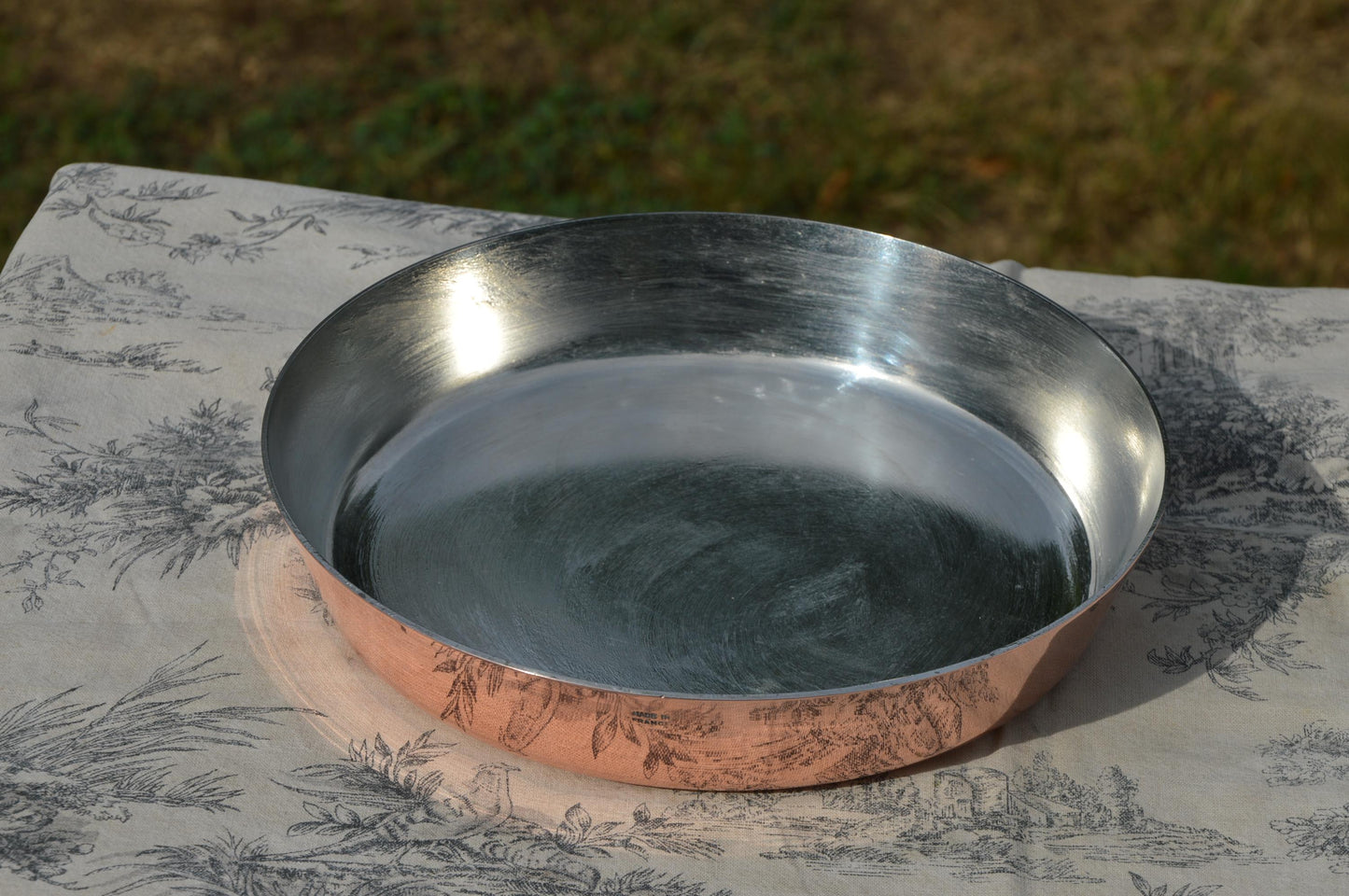 Vintage Copper Tarte Tatin Pan: French Quiche Dish, Made in France Villedieu Made