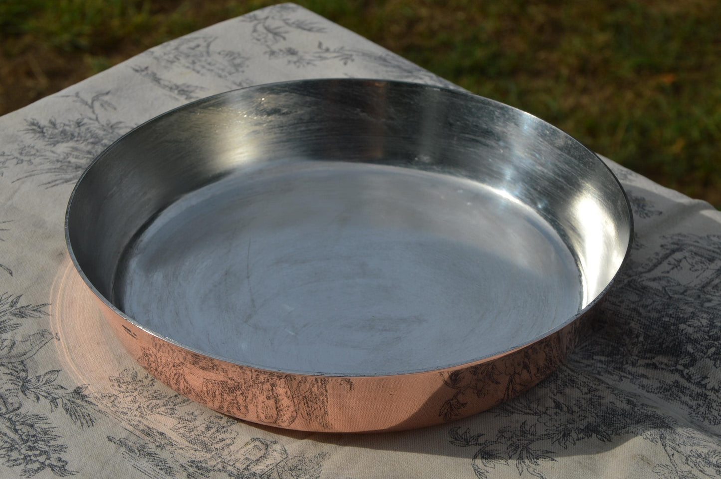 Vintage Copper Tarte Tatin Pan: French Quiche Dish, Made in France Villedieu Made