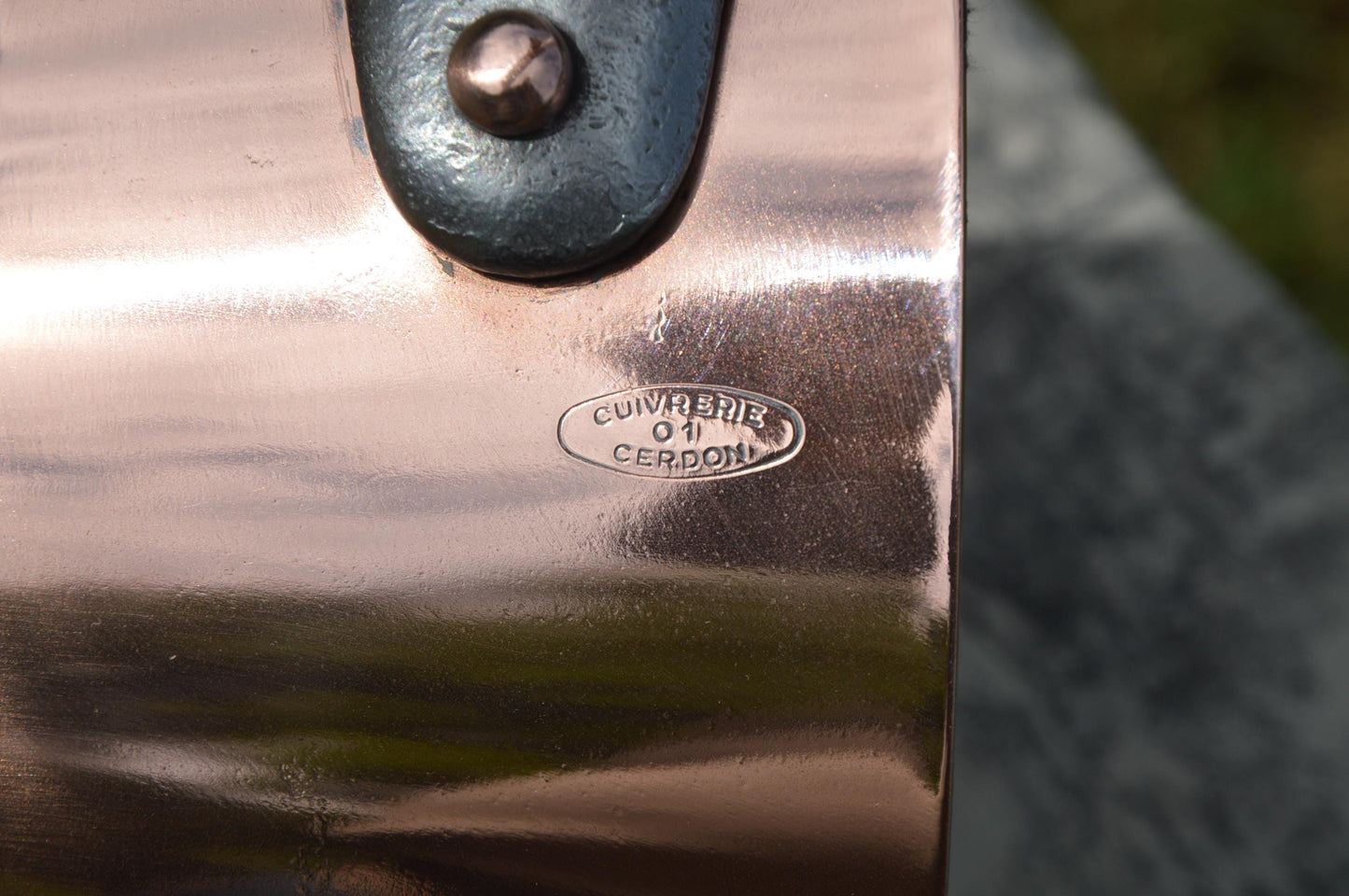 Antique French Copper Sauteuse Pan: Windsor 9" (23cm), New Tin Lining