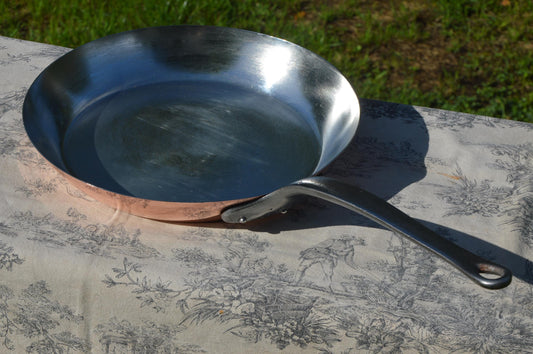 Vintage NKC Copper Fry Pan: Tin-Lined Normandy Kitchen Skillet