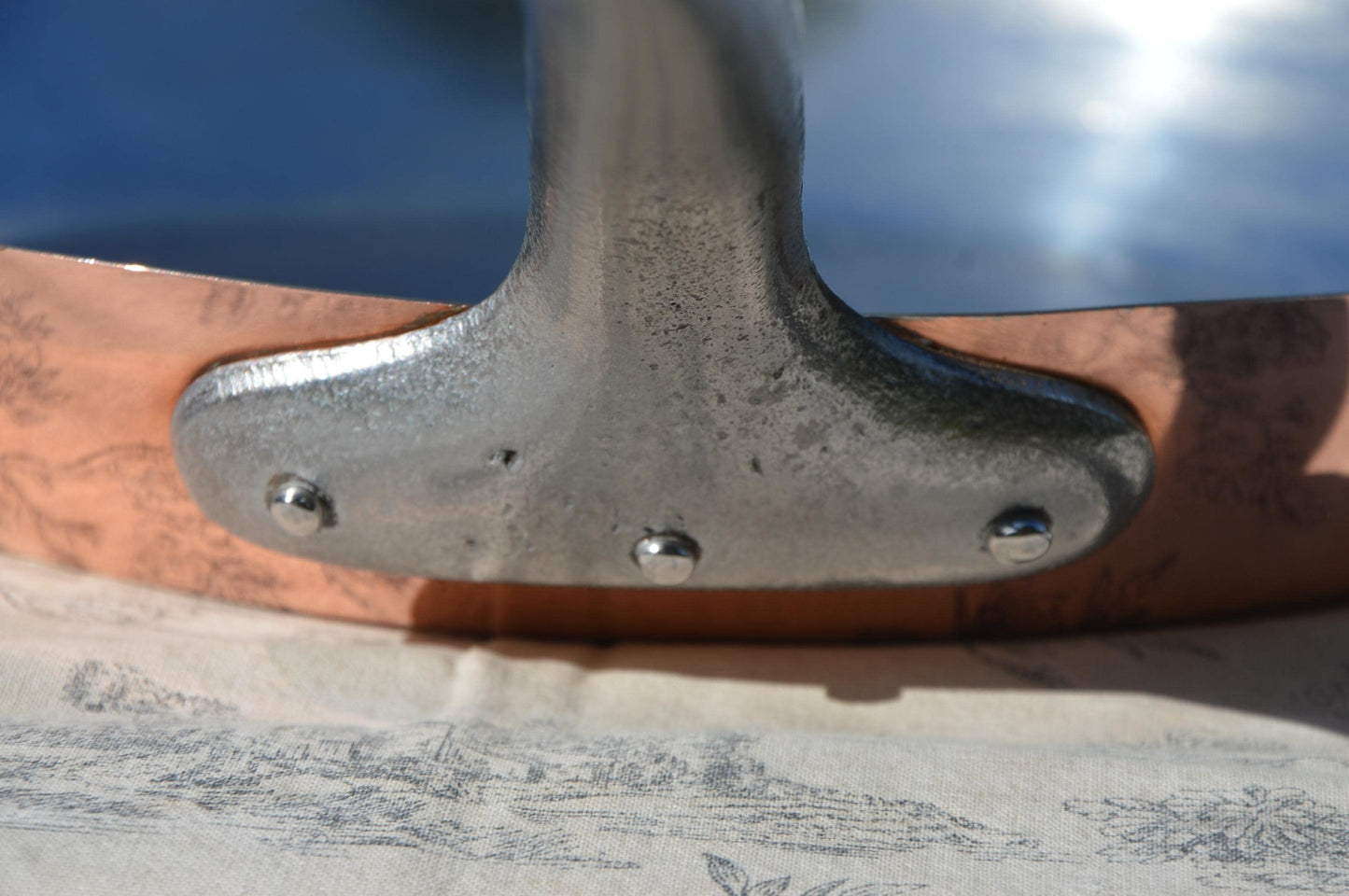 Vintage NKC Copper Fry Pan: Tin-Lined Normandy Kitchen Skillet