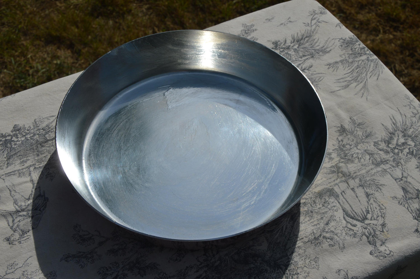 Vintage Mauviel Made in France Tarte Tatin 2mm Copper Round Pie Dish Tart New Hand Wiped Tin Quiche Gratin Pie Roasting Pan French 28cm 11"