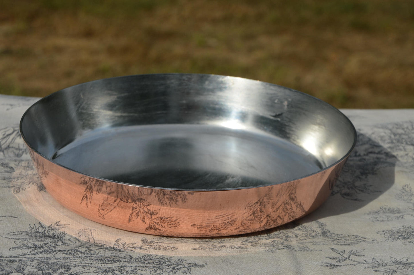 Vintage Copper Tarte Tatin Pan: French Quiche Dish, Made in France Villedieu Made