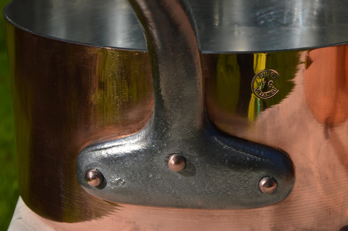 Vintage French Copper Pans - Villedieu YG - Restaurant Quality Set of Four New Tin