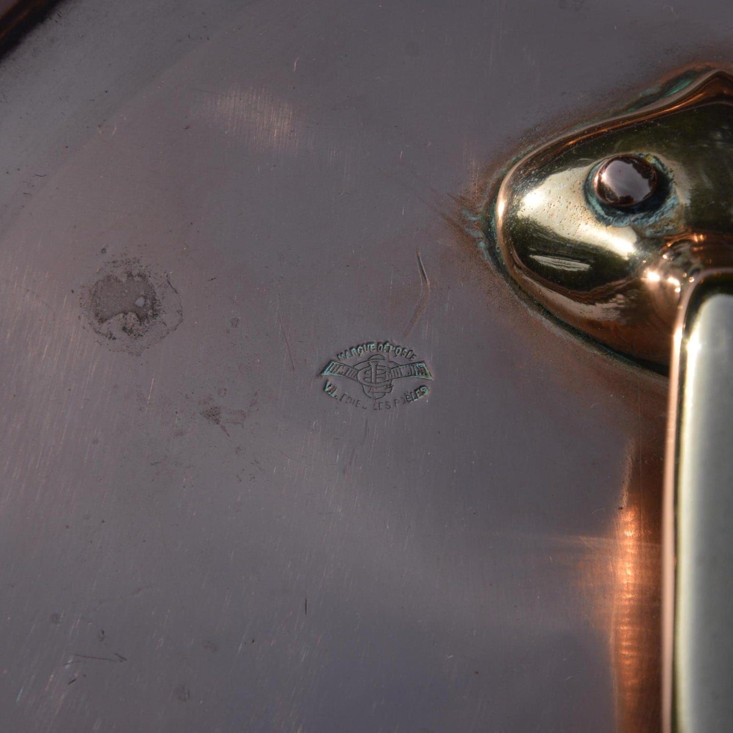 CVD of Villedieu Saucepan and Lid 20 cm 8 inches Stock Pan 2.77 Kilos 6lb 2 ozs Super Restaurant Hotel Quality Lecellier Lid New Tin 2.2mm