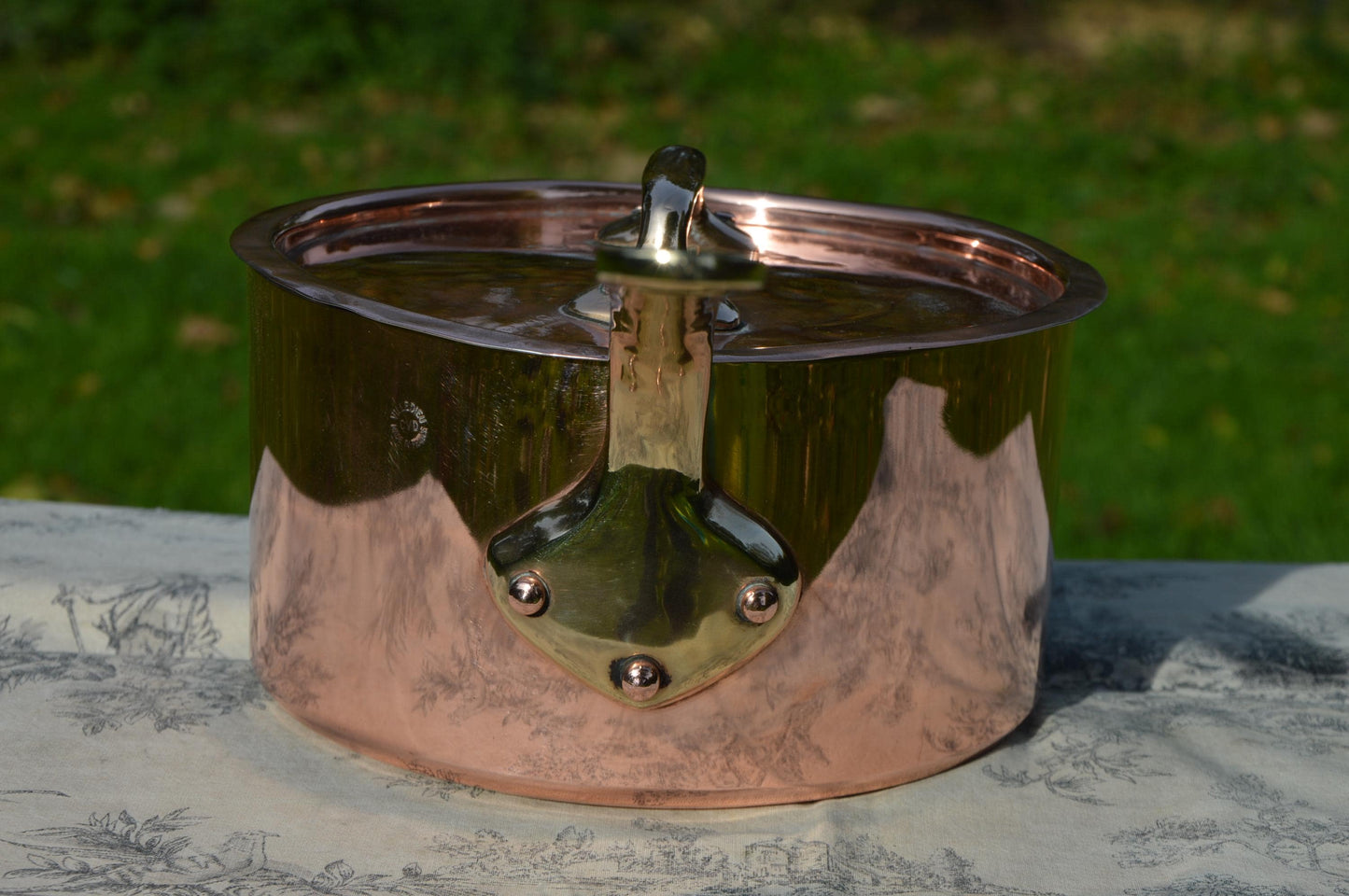 CVD of Villedieu Saucepan and Lid 20 cm 8 inches Stock Pan 2.77 Kilos 6lb 2 ozs Super Restaurant Hotel Quality Lecellier Lid New Tin 2.2mm