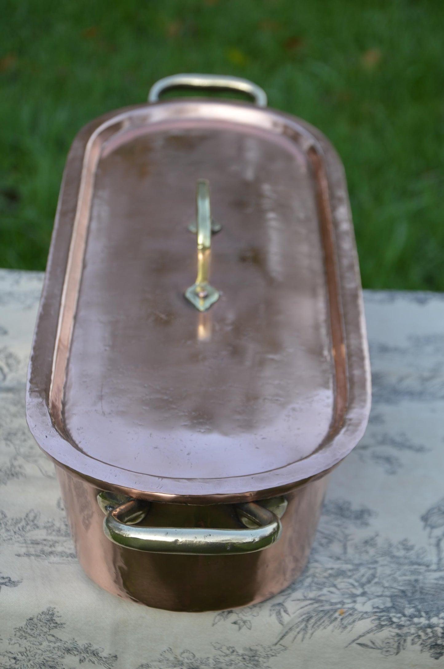 Antique French Copper Fish Kettle: New Hand-Tinned Poissonniere Pan Jean Paul Thevenot Stamped