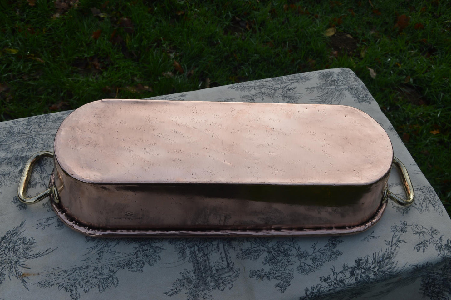 Antique French Copper Fish Kettle: New Hand-Tinned Poissonniere Pan Jean Paul Thevenot Stamped