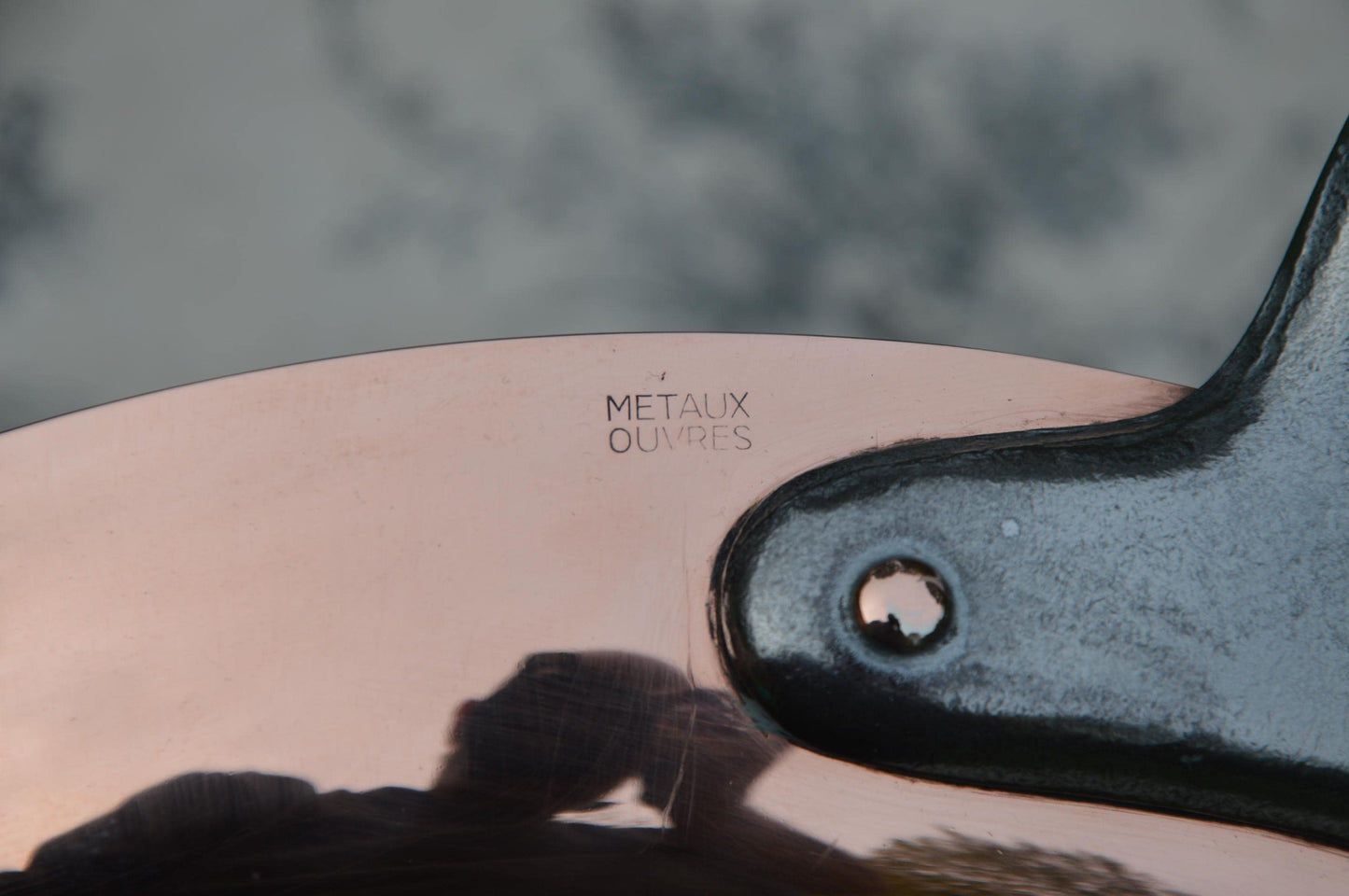 Vintage 2mm Copper Frying Pan, Nickel Lined French Skillet