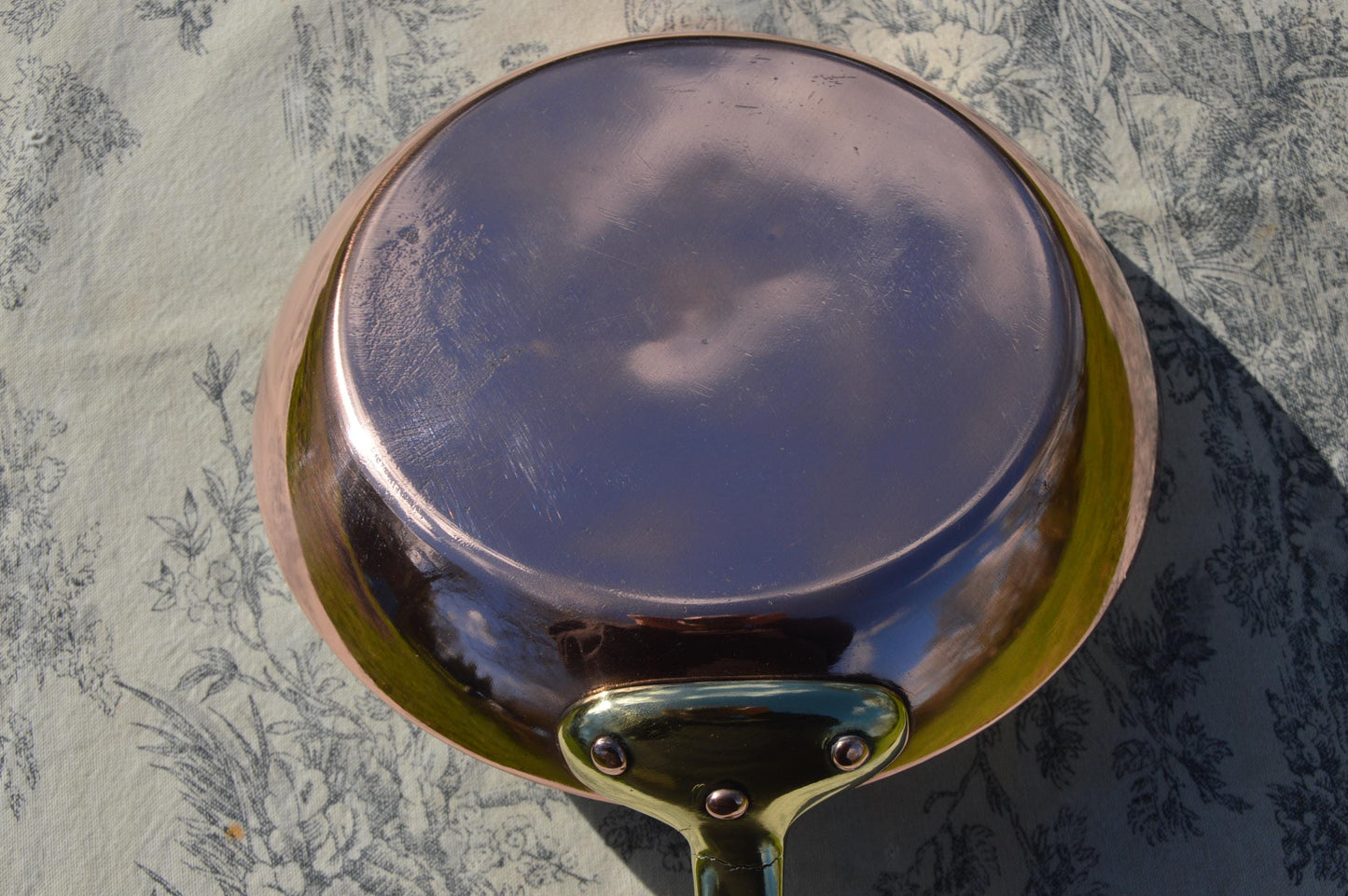 Vintage Copper Egg Pan Omelette 1.4mm New Hand Wiped Frying Saute Skillet Copper Pan Vintage 18.5cm 71/4" Flipping Pan Normandy Kitchen