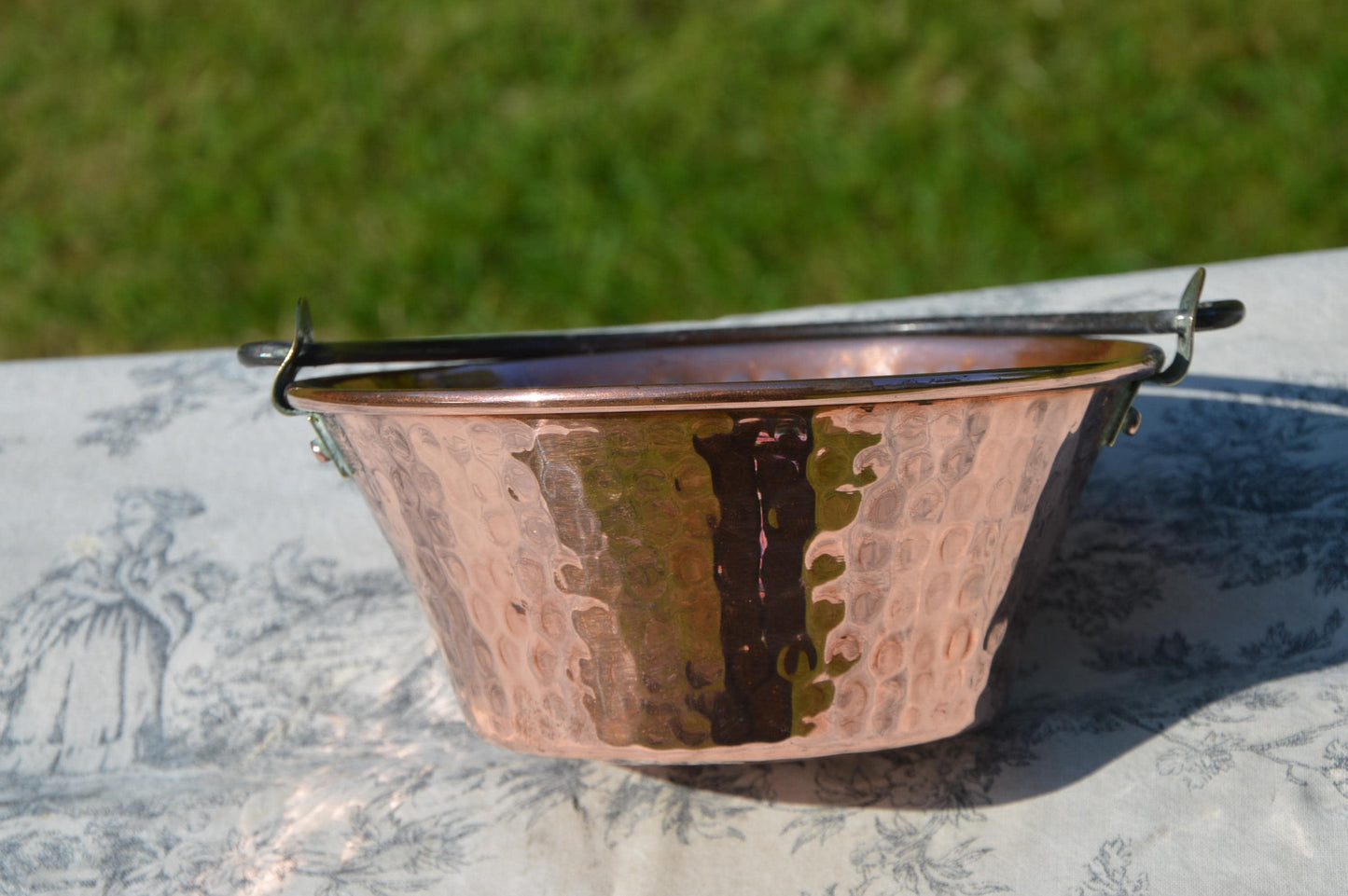 Small Jam Cauldron Jam Pan French Vintage Copper Apple Butter Jelly Preserves Pot Normandy Kitchen  Cast Iron Handle