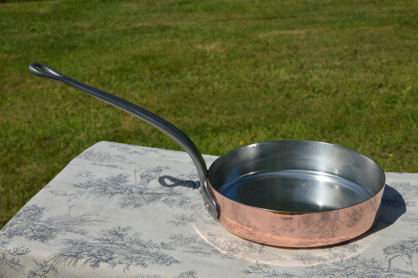 Antique Copper Pan Sauté French Copper Professional Saute Pan 1.4mm New Tin Professional 23cm 9 inch