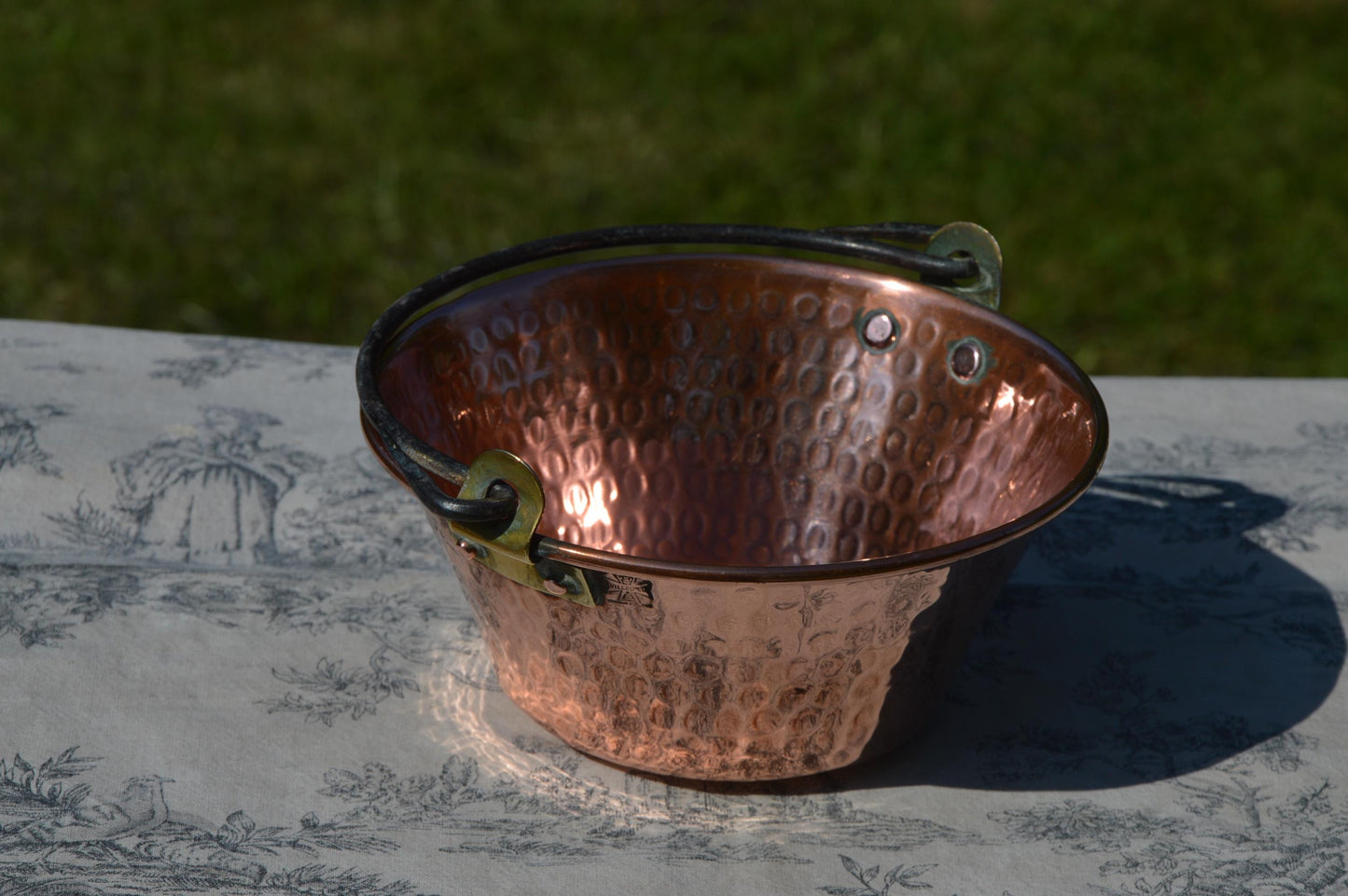 Small Jam Cauldron Jam Pan French Vintage Copper Apple Butter Jelly Preserves Pot Normandy Kitchen  Cast Iron Handle