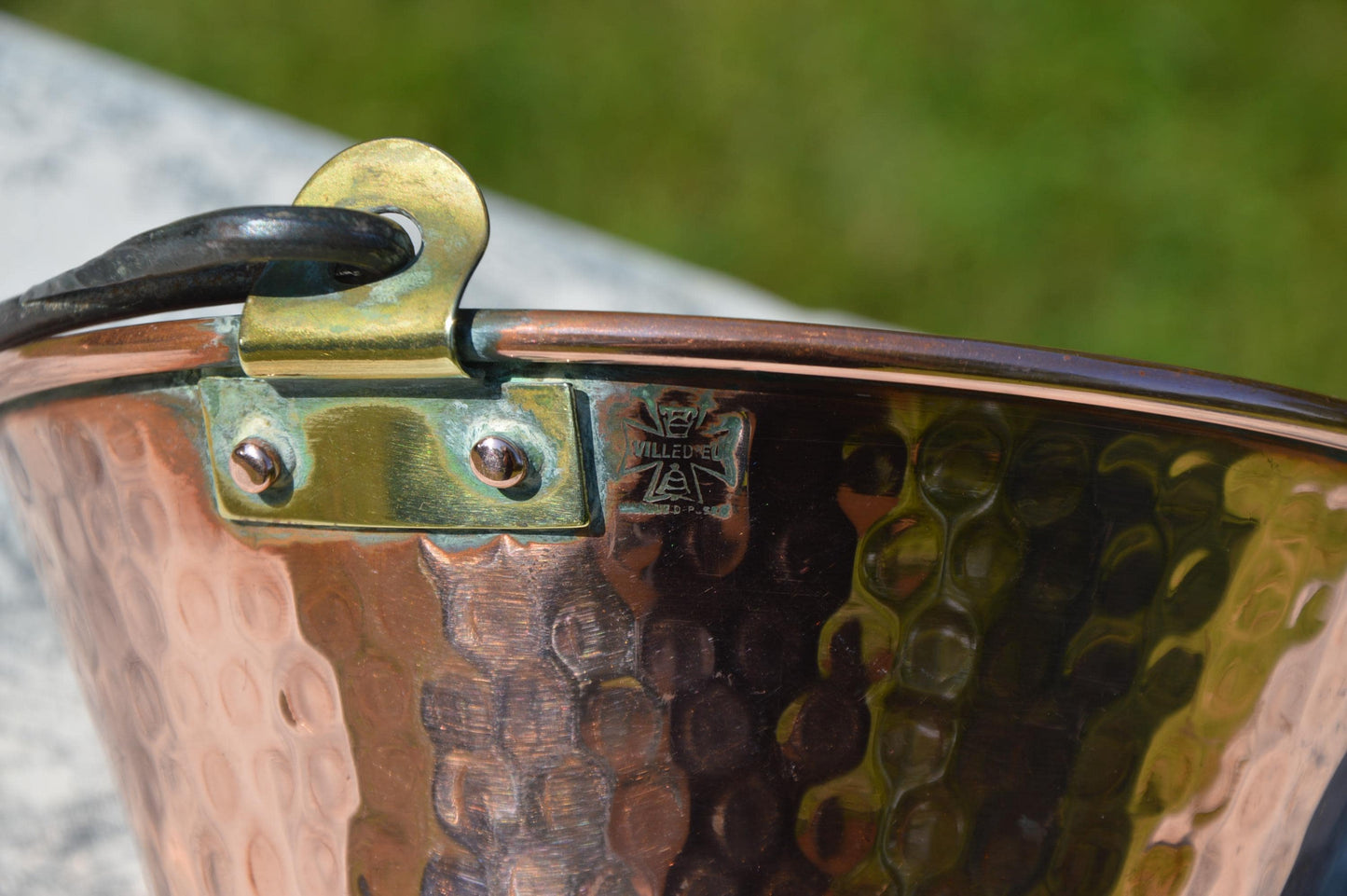 Small Jam Cauldron Jam Pan French Vintage Copper Apple Butter Jelly Preserves Pot Normandy Kitchen  Cast Iron Handle
