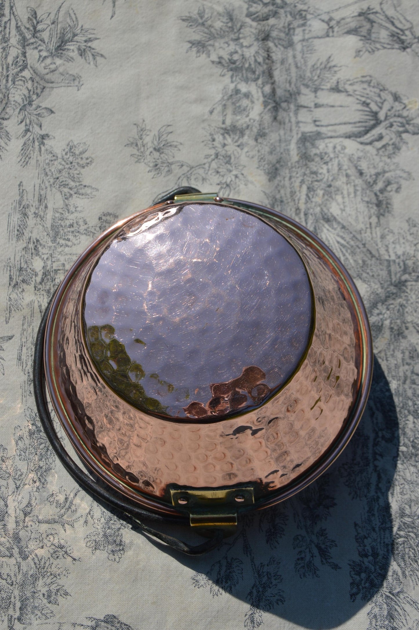 Small Jam Cauldron Jam Pan French Vintage Copper Apple Butter Jelly Preserves Pot Normandy Kitchen  Cast Iron Handle