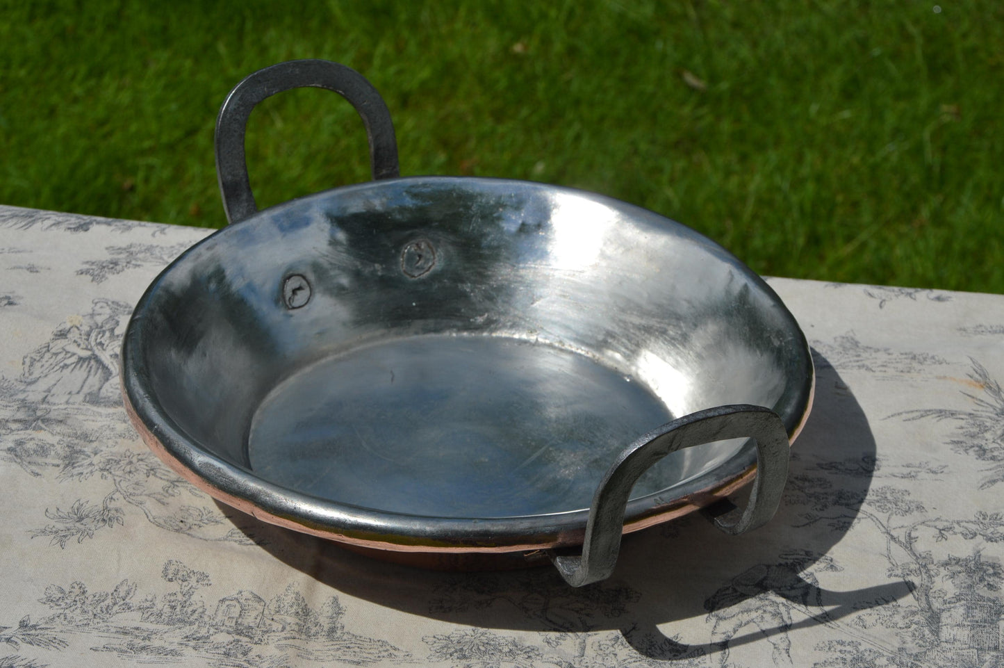 Antique Copper Tourtiere Gratin Dish – New Hand-Wiped Tin Lined, French Oven Pan