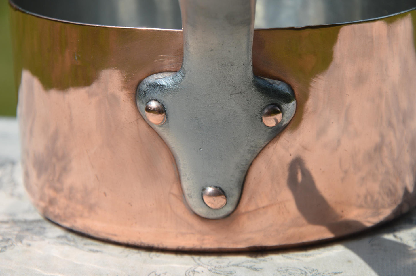A La Menagere Copper Saucepan 16cm 6 1/4" Antique French Professional 1.5mm Forged Iron Handle New In House Tin Lined
