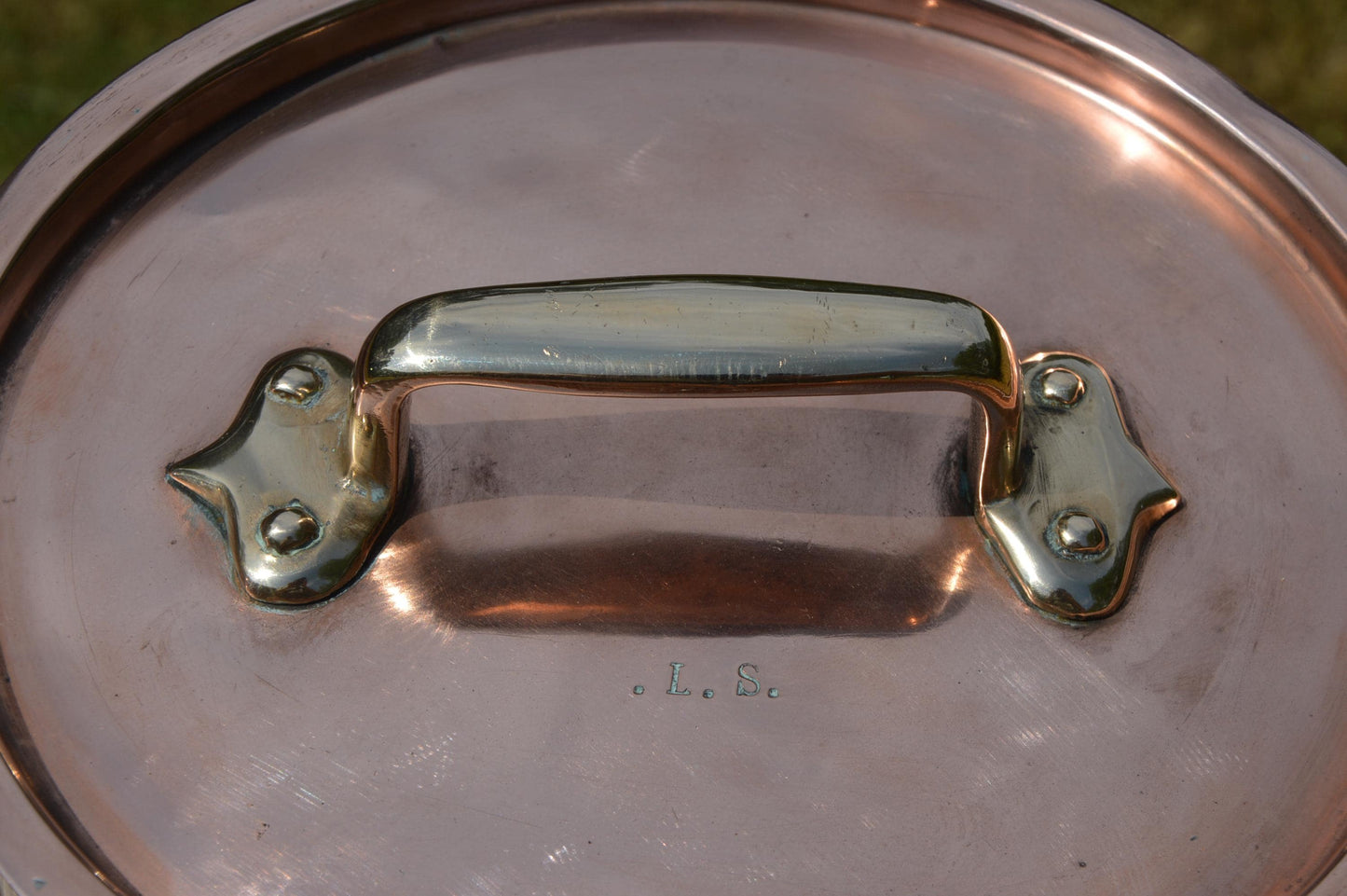 Antique Copper Stockpot Faitout Pan: Refurbished Villedieu French Marmite Pot
