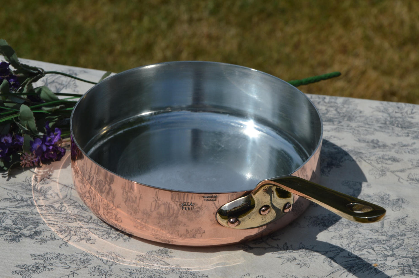 Gaillard of Paris Copper Sauté Pan: 20cm New Tin Lined, Bronze Handle – Antique French Cookware