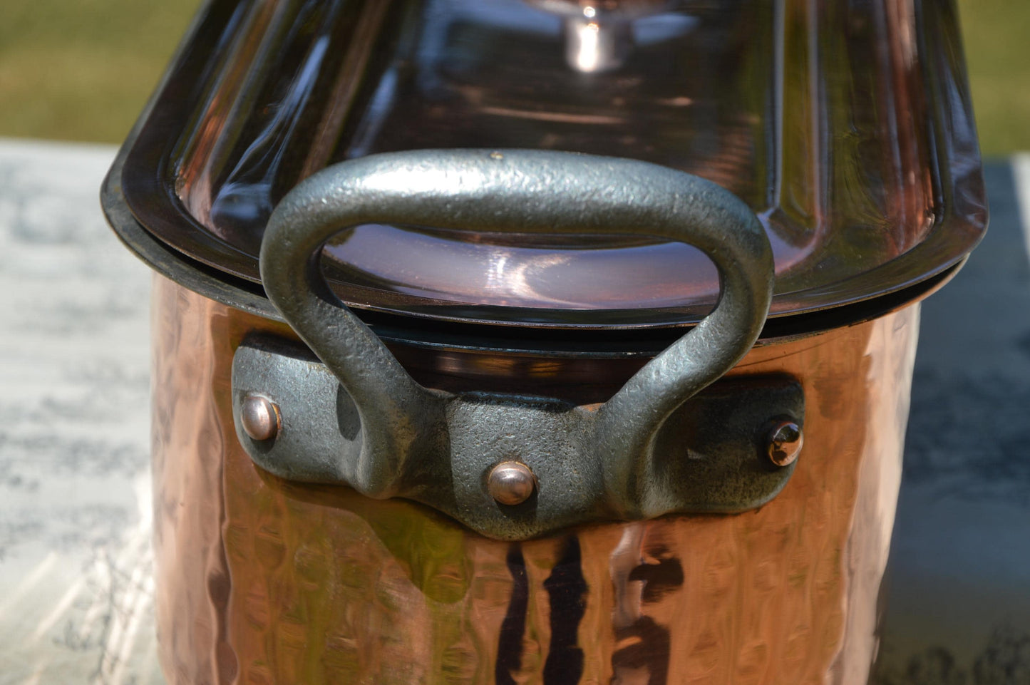 Copper Fish Kettle Vintage French Solid Copper Serie Speciale Atelier Du Cuivre Cast Iron Professional Fish Poacher Insert Fish Steamer