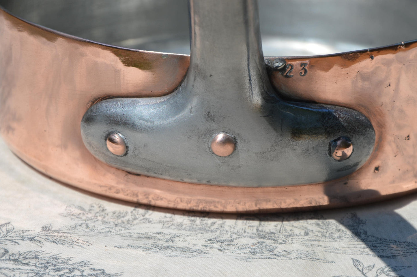 Antique Copper Pan Sauté French Professional Saute Pan 1.4mm New Tin 23cm 9 inch 1.5mm