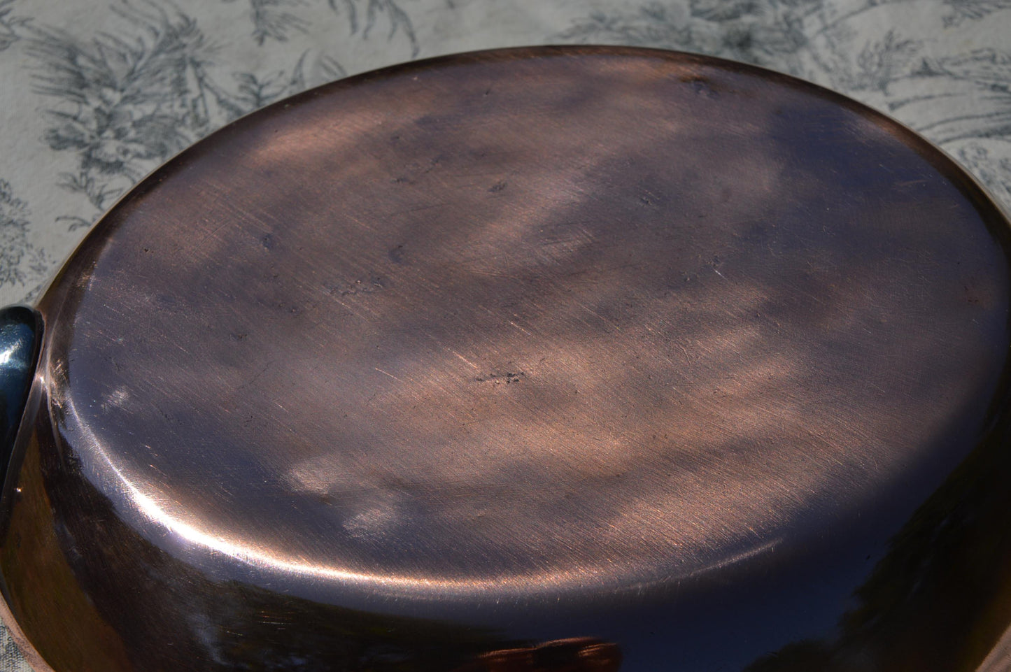 Tournus Vintage 1.5mm 26cm 10" Copper Frying Pan Saute Iron Handle Professonal Pan Vintage French Saute Skillet New Tin Lined Copper Pan