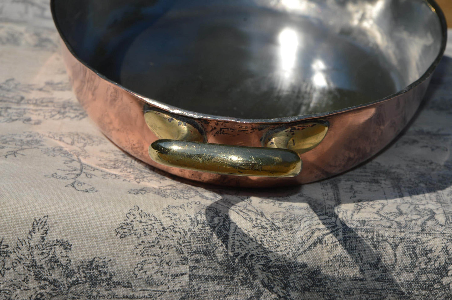Copper Pan Gebruder Hepp 30cm 11 3/4 inch Antique German Kupfer Copper Refurbished Au Gratin Auflaufform