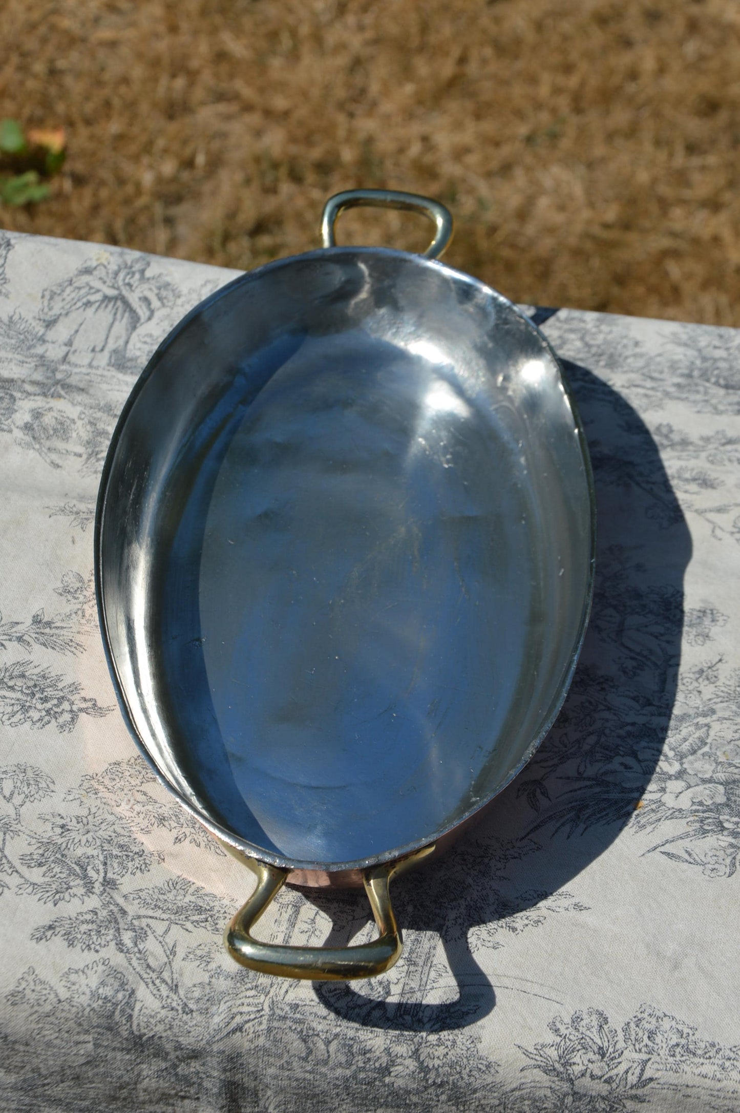 Copper Pan Gebruder Hepp 30cm 11 3/4 inch Antique German Kupfer Copper Refurbished Au Gratin Auflaufform