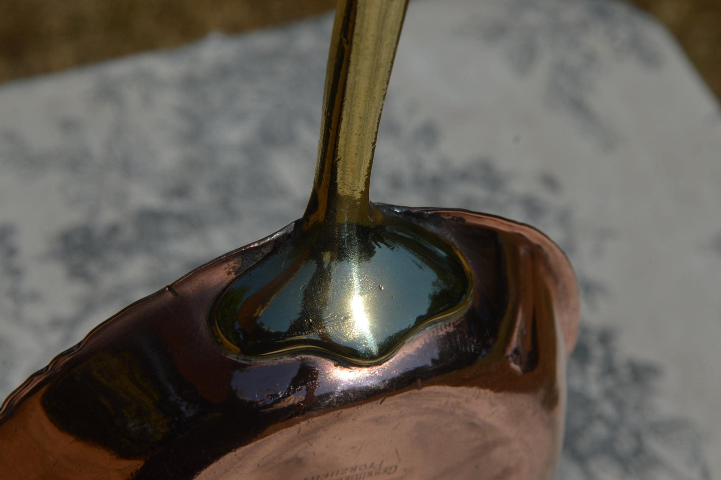 Copper Pan Gebruder Hepp 26cm 10 1/4 inch Antique German Kupfer Copper Refurbished Fish Pan