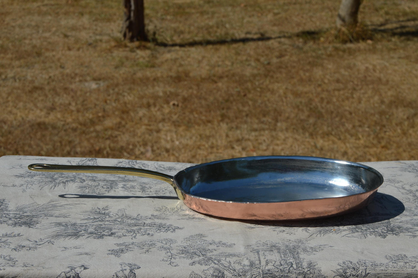 Copper Pan Gebruder Hepp 26cm 10 1/4 inch Antique German Kupfer Copper Refurbished Fish Pan